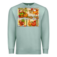 Seafoam Hello Fall pumpkins Premium Sweatshirt - NancyCooperArtShop