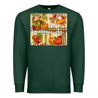 Sports Green Hello Fall pumpkins Premium Sweatshirt - NancyCooperArtShop
