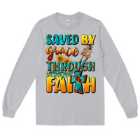 Moon Dust saved by grace through faith Long Sleeve Tee - NancyCooperArtShop