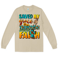 Mushroom saved by grace through faith Long Sleeve Tee - NancyCooperArtShop