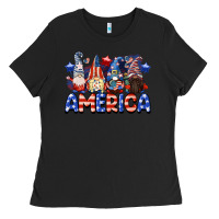 Black America gnomes 4th of July Ladies Tee - CowGirlArtShop