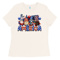 Bone America gnomes 4th of July Ladies Tee - CowGirlArtShop