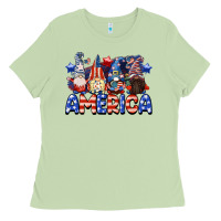 Matcha America gnomes 4th of July Ladies Tee - CowGirlArtShop