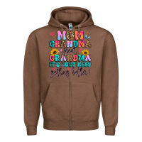 Chestnut mom grandma great grandma it's just keeps getting Zipper Hoodie - Artiststas