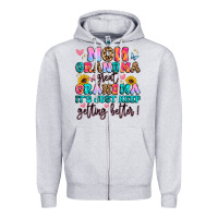 Heather Grey mom grandma great grandma it's just keeps getting Zipper Hoodie - Artiststas