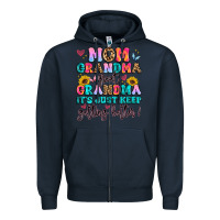 Navy mom grandma great grandma it's just keeps getting Zipper Hoodie - Artiststas