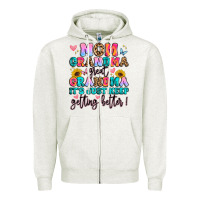 Oatmeal Heather mom grandma great grandma it's just keeps getting Zipper Hoodie - Artiststas