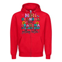 Red mom grandma great grandma it's just keeps getting Zipper Hoodie - Artiststas
