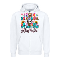 White mom grandma great grandma it's just keeps getting Zipper Hoodie - Artiststas