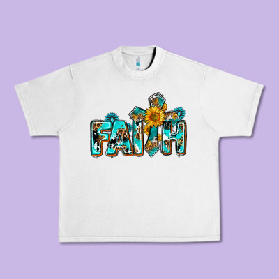 Faith With Cross Ado Urban Heavy Tee Designed By Adodesignshop