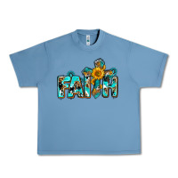 Pebble Blue faith with cross ado Urban Heavy Tee - AdoDesignShop