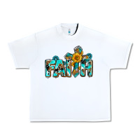 White faith with cross ado Urban Heavy Tee - AdoDesignShop