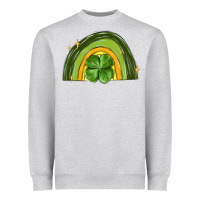 Heather Grey st patrick s day shamrock rainbow Heavyweight Sweatshirt - MaliasSmallBusiness