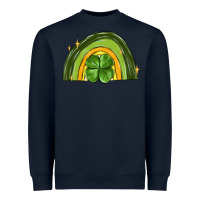 Navy st patrick s day shamrock rainbow Heavyweight Sweatshirt - MaliasSmallBusiness