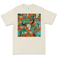 Bone western bull skull seamless pattern Premium Tee - HRA Design Shop