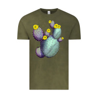Vintage Olive Opunthia Santa Rita Cacti Vintage Tee - LillyAllenDesigns
