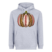 Heather Grey Baseball Pumpkin Heavyweight Hoodie - texasbilliewilder
