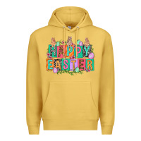 Antique Gold Happy Easter with plate letters Easter Day Premium Hoodie - HowdyJamesFarm