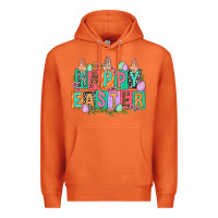 Carrot Happy Easter with plate letters Easter Day Premium Hoodie - HowdyJamesFarm