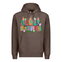 Coffee Happy Easter with plate letters Easter Day Premium Hoodie - HowdyJamesFarm