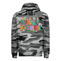 Slate Camo Happy Easter with plate letters Easter Day Premium Hoodie - HowdyJamesFarm