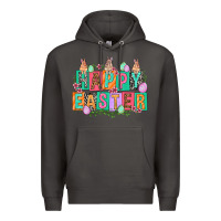 Smoke Happy Easter with plate letters Easter Day Premium Hoodie - HowdyJamesFarm