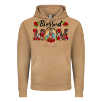 Vintage Camel blessed mom lady of guadalupe Vintage Hoodie - BarkalooDesign