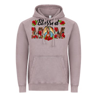 Vintage Zinc blessed mom lady of guadalupe Vintage Hoodie - BarkalooDesign