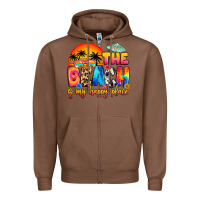 Chestnut the beach is my happy place Zipper Hoodie - Artiststas