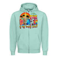 Seafoam the beach is my happy place Zipper Hoodie - Artiststas