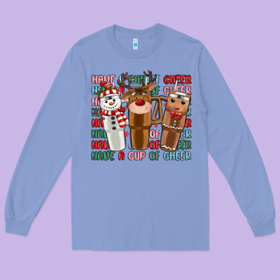 Have A Cup Of Cheer Long Sleeve Tee Designed By Maliassmallbusiness