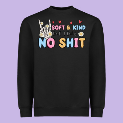 Soft And Kind But I Take No Shit Heavyweight Sweatshirt Designed By Maliassmallbusiness