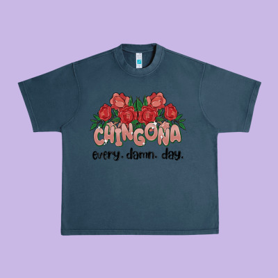 Chingona Every Damn Day Urban Heavy Tee Designed By Maliassmallbusiness