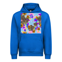 Cobalt stars and sunflowers seamless pattern Urban Hoodie - FaDigitalArtStudio