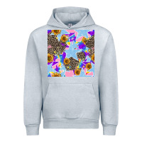 Heather Grey stars and sunflowers seamless pattern Urban Hoodie - FaDigitalArtStudio