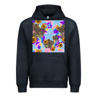 Navy stars and sunflowers seamless pattern Urban Hoodie - FaDigitalArtStudio