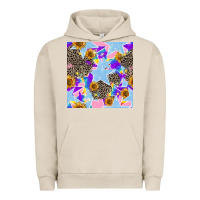Pigment French Oak stars and sunflowers seamless pattern Urban Hoodie - FaDigitalArtStudio