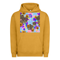 Pigment Peanut Butter stars and sunflowers seamless pattern Urban Hoodie - FaDigitalArtStudio