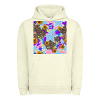 Pigment Pistachio stars and sunflowers seamless pattern Urban Hoodie - FaDigitalArtStudio