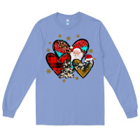 Colony Blue heart  wood slice ornament Long Sleeve Tee - JahusDesignShop