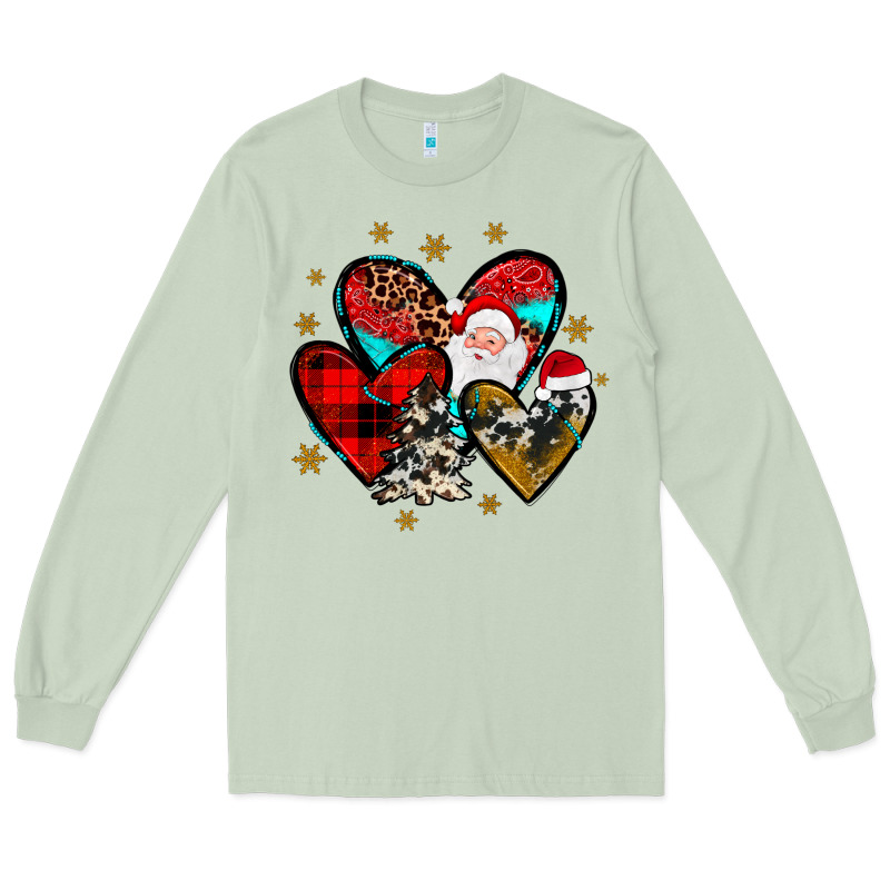 Heart  Wood Slice Ornament Long Sleeve Tee by JahusDesignShop | Teevron
