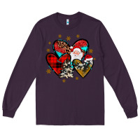 Plum heart  wood slice ornament Long Sleeve Tee - JahusDesignShop