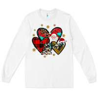 White heart  wood slice ornament Long Sleeve Tee - JahusDesignShop