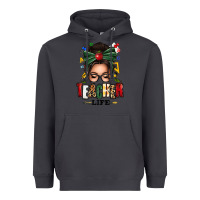 Smoke teacher life afro messy bun Heavyweight Hoodie - texasbilliewilder