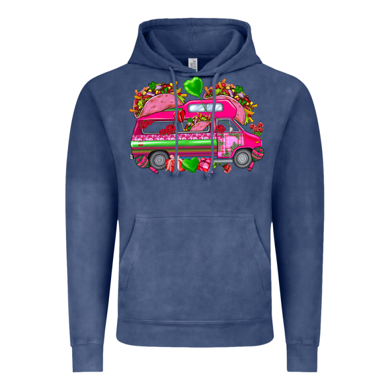 Valentines Day Tacos Truck Vintage Hoodie by NancyCooperArtShop | Teevron