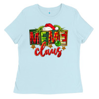 Baby Blue Christmas meme claus Ladies Tee - FaDigitalArtStudio