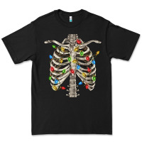 Black Christmas Rib Cage Premium Tee - FaDigitalArtStudio