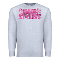 Heather Grey Breast Cancer hair stylist Premium Sweatshirt - texasbilliewilder