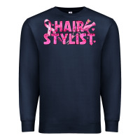 Navy Breast Cancer hair stylist Premium Sweatshirt - texasbilliewilder