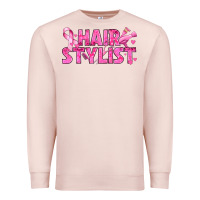 Pale Pink Breast Cancer hair stylist Premium Sweatshirt - texasbilliewilder